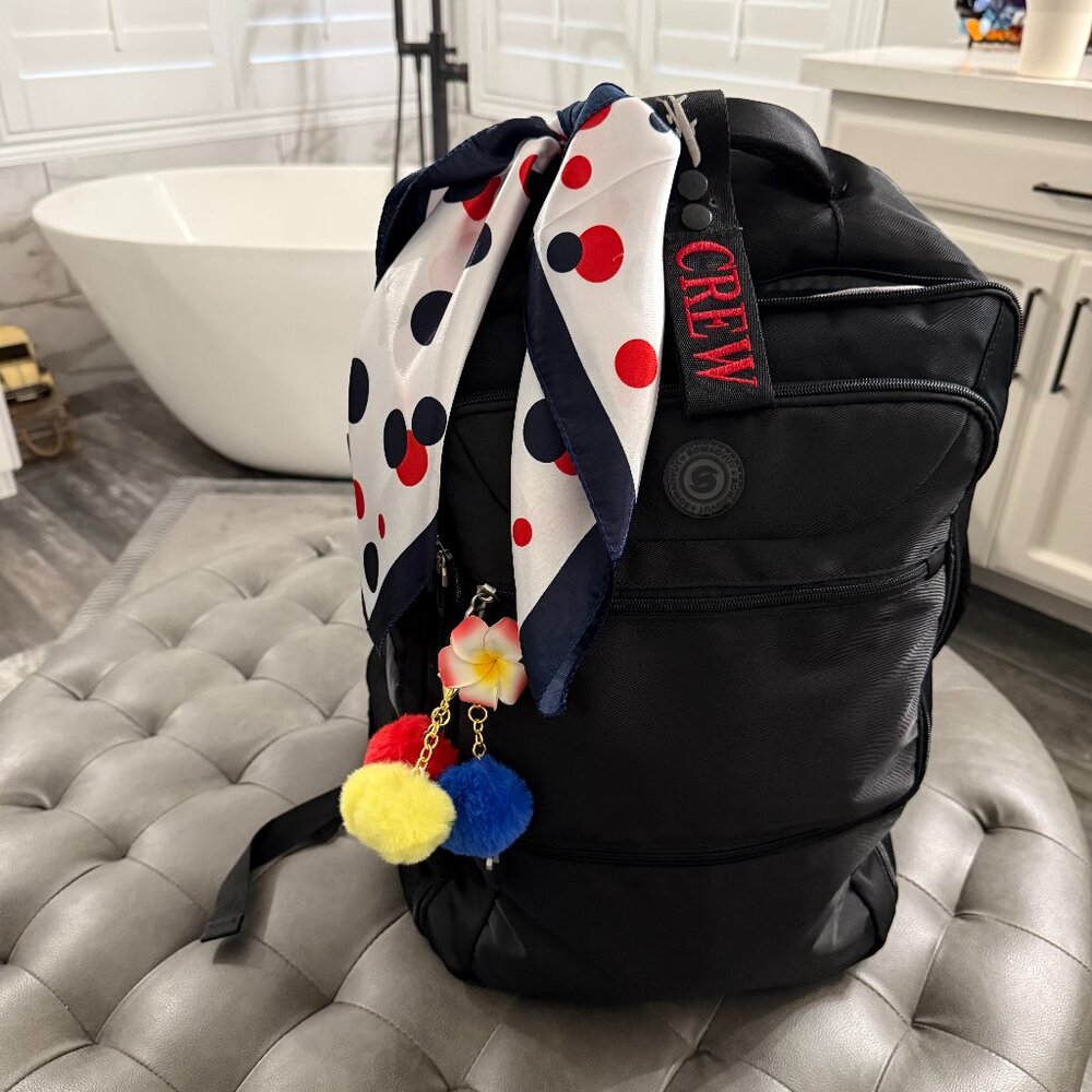 Southwest Airlines -Inspired Scarf & Bag Charm Set – Crew Bag Accessory - Picture 12 of 12